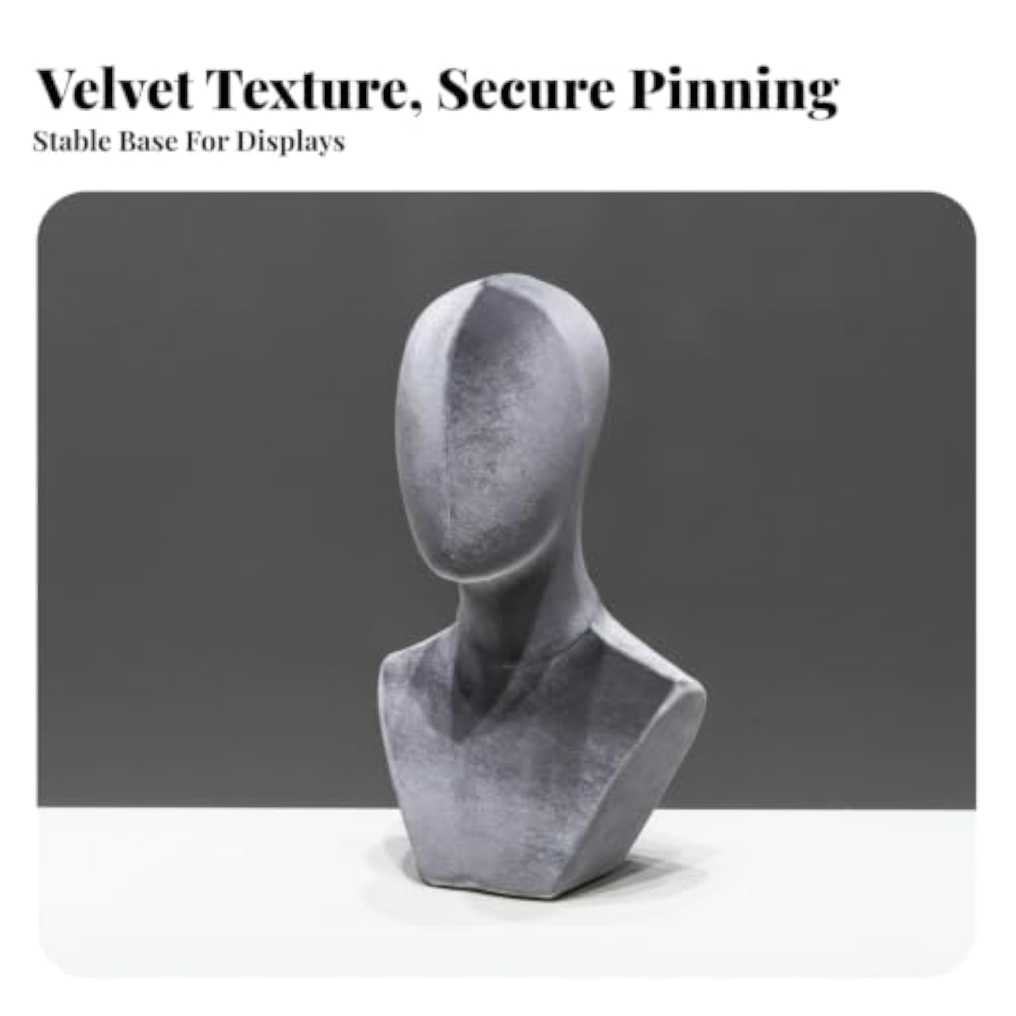 Textile-Covered Display Bust for Boutique