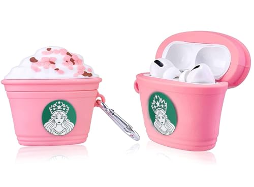 Image of Cartoon Silicone Case Compatible with Apple AirPods Pro 2 Case Cover - Cute 3D Shockproof 360 Protective Skin Cover with Keychain | AirPods Pro 2nd Gen Case (StarCup Pink)