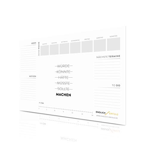 LIFEBOARD® PREMIUM Schreibtischunterlage Papier - 3x 50 Blatt - 90g/m² - Schreibunterlage XXL in A2-59,4 x 42 cm - für mehr Fokus & Motivation - by ENDLICH ERFOLG Cover