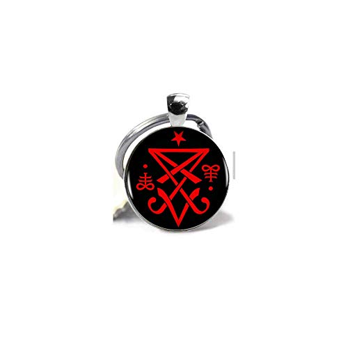 Preisvergleich Produktbild Okkultes Siegel von Lucifer, Satanischer Anhänger, Halskette, Schmuck, Geschenk, Schlüsselanhänger