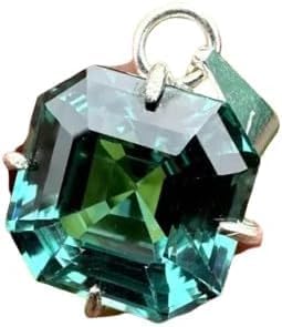 KUSHALYD Certified Paraiba Tourmaline Pendant 25.0 Ct+ — 925 Sterling Silver Loose Gemstone, Blue Green Tourmaline Necklace for Custom Jewelry