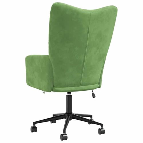 vidaXL Silla de Relajación Asiento Sillón Salón Sala de Estar Estudio Escritorio Oficina Muebles Mobiliario Decoración de Terciopelo Verde Claro - imagen 7