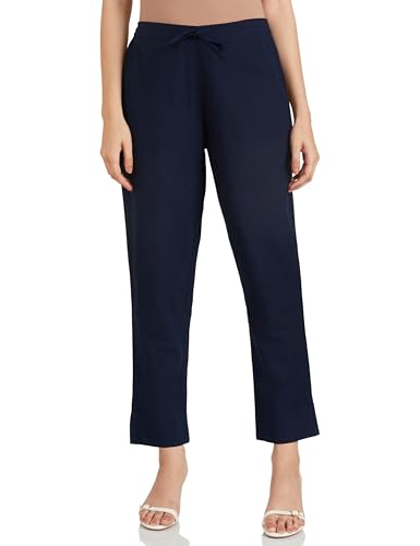 Image of Amazon Brand - Myx Women Cotton Rich Slim Pants (Available in Plus Sizes)
