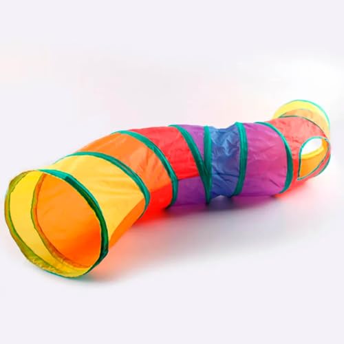 Brinquedo Interativo Túnel Colorido c/Bolinha Para Gatos