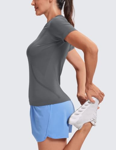 Image of MathCat Seamless Short Sleeve Workout Tops for Women