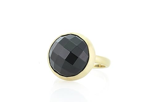 Bague en Onyx Noir et Or 14k, le symbole d'une élégance affirmée et mystique