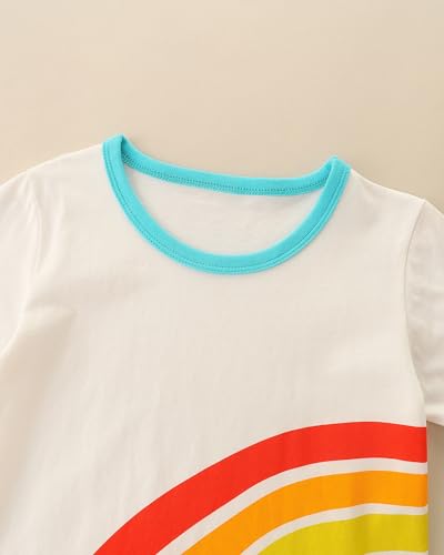 Image of AIWUHE Toddler T Shirts Cotton Summer Tshirts Boys Girls Short Sleeve Tee Tops Casual Graphic Clothes Crew Neck Shirts 2-6Y