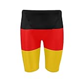Dallonan Herren-Badeanzug mit amerikanischer Flagge, schnelltrocknend, athletischer Badeanzug, Deutschland Flagge, XL Kurz