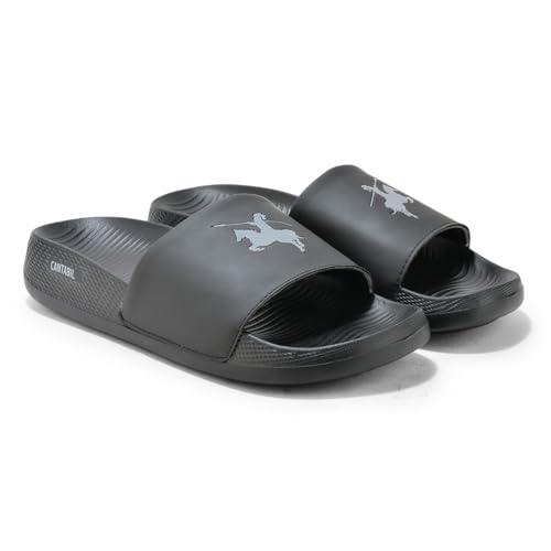 Image of Cantabil Casual Sliders for Men l Lightweight & Comfortable with Cushioned Insole EVA Upper EVA Sole Slip on Closure (P MSLP00033)