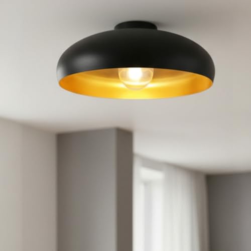 bamyum Deckenlampe Schwarz Gold I Androa I Ø40 cm 1-flammig E27...