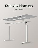 FEZIBO Höhenverstellbarer Schreibtisch mit USB-C&USB-A Ladeanschl 140x70cm – Ansicht 9