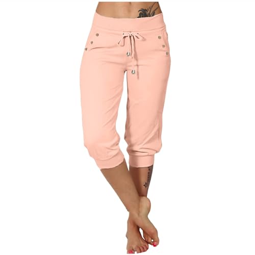 Pantalon de plage teckel rose femme L au motif imprimé original
