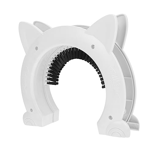 Angoily Abs Material Cat Door Brush Groom Dog Door for Small Pets Durable Easy to Install