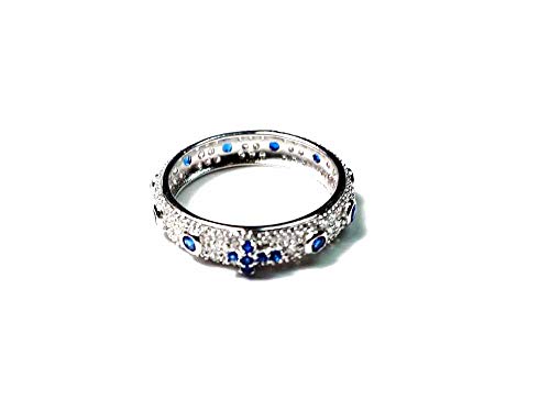 Alliance en argent 925 pavé de zircons idée cadeau unique