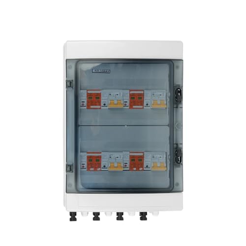 ���z�����d PV �R���o�C�i�{�b�N�X���ی�t�� 4 ���� 4 �o�� DC 600V �q���[�Y MCB SPD �h���{�b�N�X IP65 24 �E�F�C(600V 50A MCB)