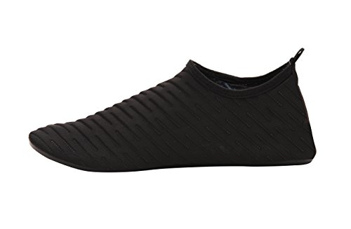 Water Swim Shoes For Kids Boys Girls Pool Slippers Walking Barefoot Aqua Socks (Aqk3) Black 7/7.5 #TOP4