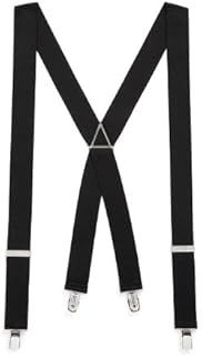 Adjustable Unisex Adult Child Elastic Clip-on Brace Suspender Y back Neon Belt,Black