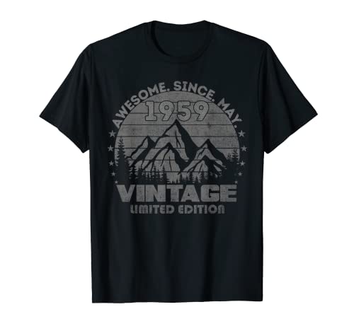 Vintage 64 Year Old Awesome Since May 1959 64th Birthday T-Shirt