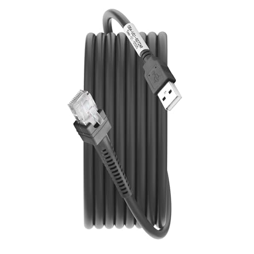 Image of YAODHAOD 2 m/3 m USB A to RJ45 Extension Cable, Robust PVC Cable with Copper Conductors for Honeywell Barcode Scanner, USB Data Cable for 1300G, 1400G, 1202G, 1900G, 1250G, 1200G, MS7580 (3 m)