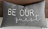 DecorHouzz Be Our Guest Embroidered Pillow Cover Pillow Cases Throw Pillow Decorative Pillow Wedding Birthday Anniversary Gift 12