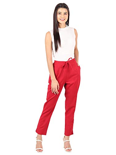 Image of Muffly Women's Cotton Flex Solid Straight Trouser