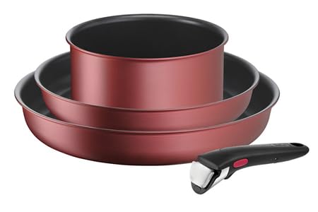 Casserolerie Tefal Batterie de cuisine 4 pieces Ingenio Daily Chef Rouge Surprise L3989302
