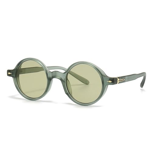 Lunettes de soleil rétro rondes d'inspiration vintage aux finitions rivets