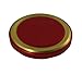 TimboGlass Capsule Tappi coperchi Rosso Oro Twist-off 53 mm conf 100 Pezzi per vasetti e barattoli in Vetro