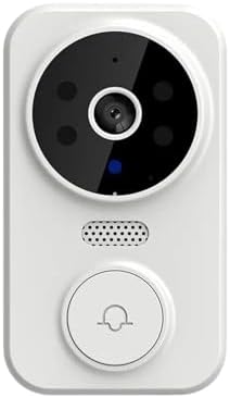 M8 Visual Doorbell Two-Way Intercom Infrared Night Vision Remote Monitoring System WiFi Video Door Bell Smart Home (Color : White)