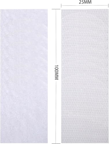 Image of 24 Sets White Hook Tape with Adhesive, 1'' X 4'' Hook and Loop Tape, Tapes with Adhesives for Fabric (White, 24 Sets)