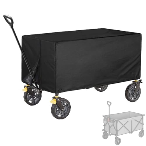 Outdoor Wagon Cart Protective Cover(Only Cover), Folding Garden Wagon Cart Dustproof Organizer Accessories, Waterproof (35" L x 20" W x 18" H)