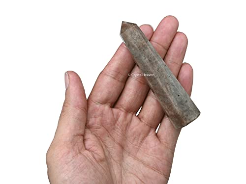 Image of Crystal Heaven Certified Chrysoberyl Cat's Eye Crystal Tower Obelisk Point for Chakra, Healing and Balancing AAA Grade Original Certified Gemstone Agate for Reiki Meditation Yoga Spiritual(3-4 Inches)