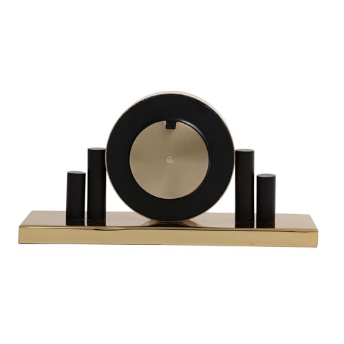Image of Decor de Maison Brings Handcrafted Mitsuki Luxury Table Clock for KidsRoom, Living Room, Bedroom, Study Table| Classic Non-Ticking Tabletop Battery Operated Analog Desk Clock (Gold, Harbor Hour Table)
