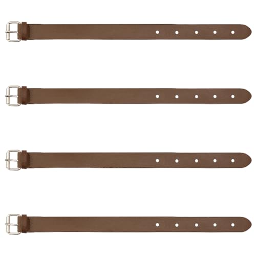 FINGERINSPIRE 4 Pack Traditional Kilt Extender Straps - 15.74 Inch x 1 Inch Coconut Brown Imitation Leather with Adjustable Metal Buckle | for Men & Women Clothing, DIY Crafts, Halloween Costumes by FINGERINSPIRE - Used condition - US$11.72