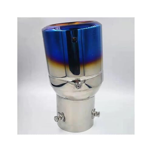 Silencieux d'échappement voiture pour corriger l'alignement du pot, inox bleu entrée 73mm