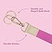 Wisdompro 19.5 inch Neck Lanyard with Metal Swivel Clasp and Rings for Keys, Wallets, Keychain, ID Card Badge Holders, Name Tags - Pink Purple Gradient
