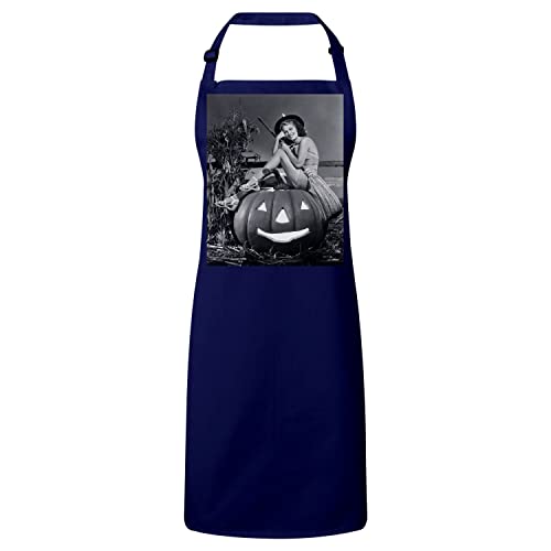 Tablier cuisine Anne Nagel navy pour cuisiner en look rétro 50's