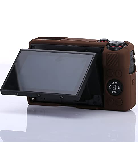 Funda de silicona para Canon G7X y G7X Mark II color café miniatura 5
