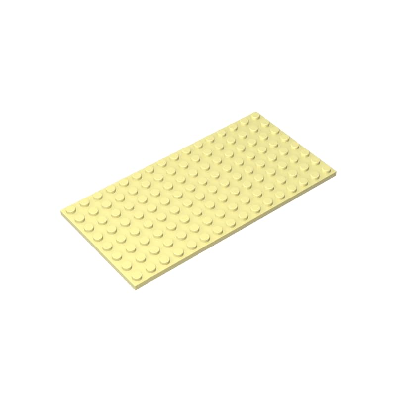92438 Foundation Plate Plate 8x16 5Pieces GDS-529 Compatible with Lego Building Blocks Color:Light yellow 19 — image 1