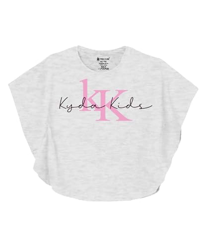 Image of KYDA KIDS 100% Cotton Bio-Washed Premium Printed T-Shirts for Girls - Butterfly Pattern Regular Fit Tops (Pack of 3)