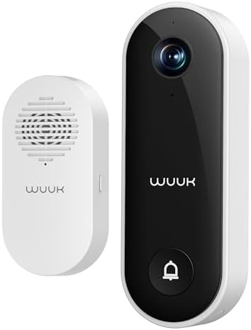 WUUK Doorbell Camera Wired, A Smart Doorbell That Knows You, On-Device AI Facial Recognition, 24/7 Recording, No Subscription, Requires Existing Doorbell Wiring, 16-24V AC, 2.4 GHz WiFi Only
