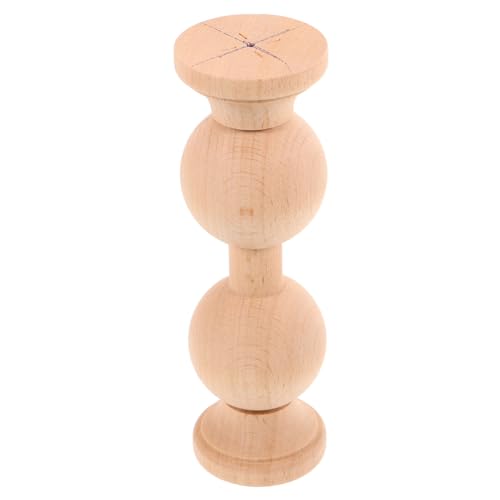 TOPBATHY Handmade European Style Unfinished Beech Wood Finials for Staircases Bed Posts Curtain Rods Decorative Post Toppers for Luxury Home and Hotel Decor