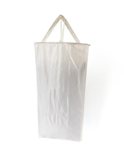 Panier à linge 110 L crème à 2 compartiments et sacs amovibles - 6