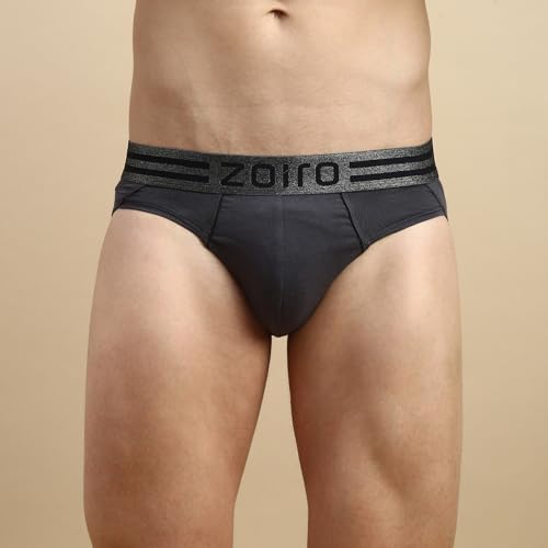 Image of Zoiro Men's Brief | Soft Band | Soft No-Marks Elastic | Breathable Innerwear | Pack of 1 | Color May Vary
