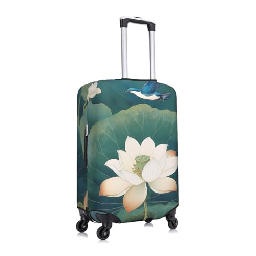 Lotus Leaf Elastic Travel Luggage Cover, Washable Spandex Suitcase Protector, Anti-Scratch Fits 18-32 Inch3