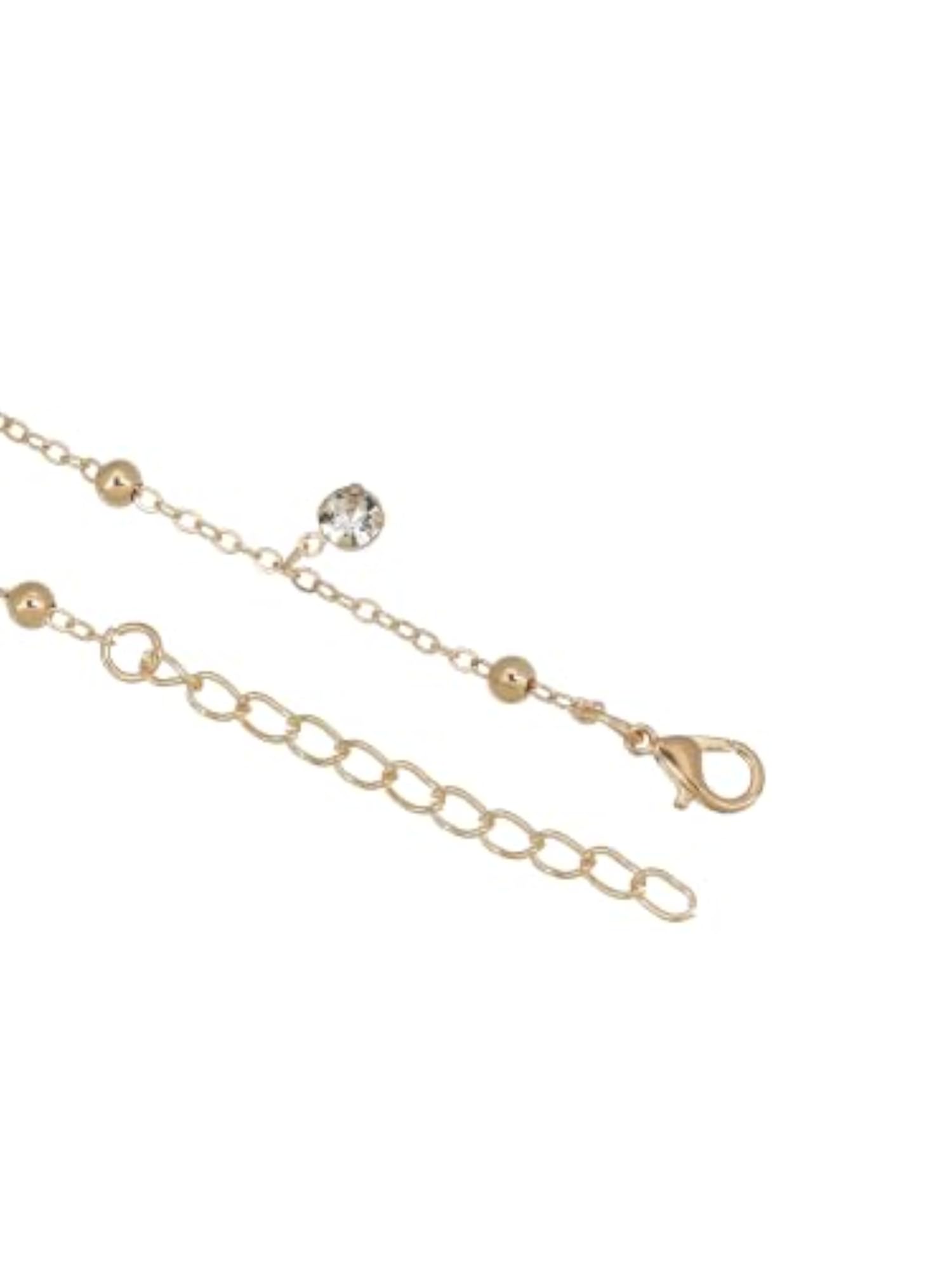 Rose Gold Plated Dainty Solitaire Foot Chain Anklet