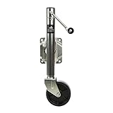 Husky Towing 30655 Manual Trailer Tongue Jack Swivel Round Side Wind 1000 lb Capacity 10 Inch Travel 25 Inch Lift Zinc Plated Steel Fits Tongues Up to 3 Inch x 5 Inch