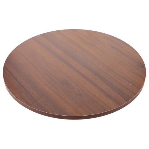 Plateau de table basse rond en noyer solide pour salon chic