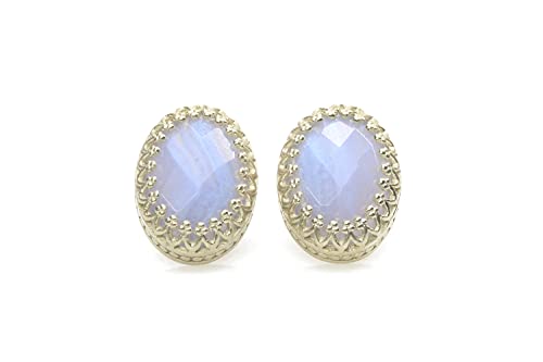Boucles d'oreilles agate anti allergie en argent 925 véritable