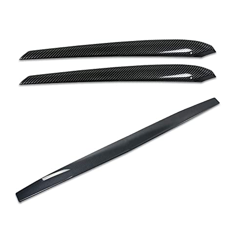 Tesla 2021 2022 Model 3 Upgraded Performance Inner Front Panel Interior Door & Dashboard Panel Trim Cover - Glossy Carbon Fiber Pattern